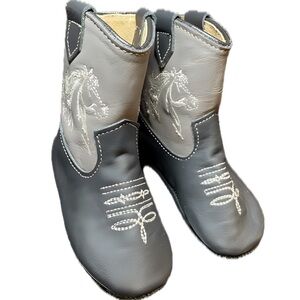 Montreal INFANT  SOFT SOLE COWBOY BOOTS horse embroidery